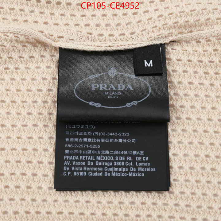 Clothing-Prada,can you buy knockoff , ID: CE4952,$: 105USD