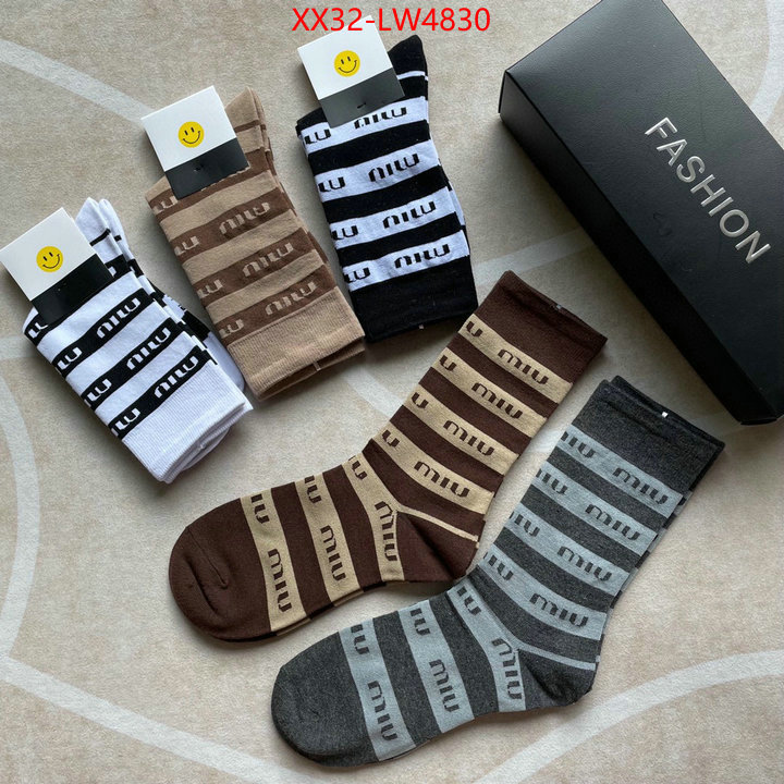 Sock-Miu Miu,mirror copy luxury , ID: LW4830,$: 32USD