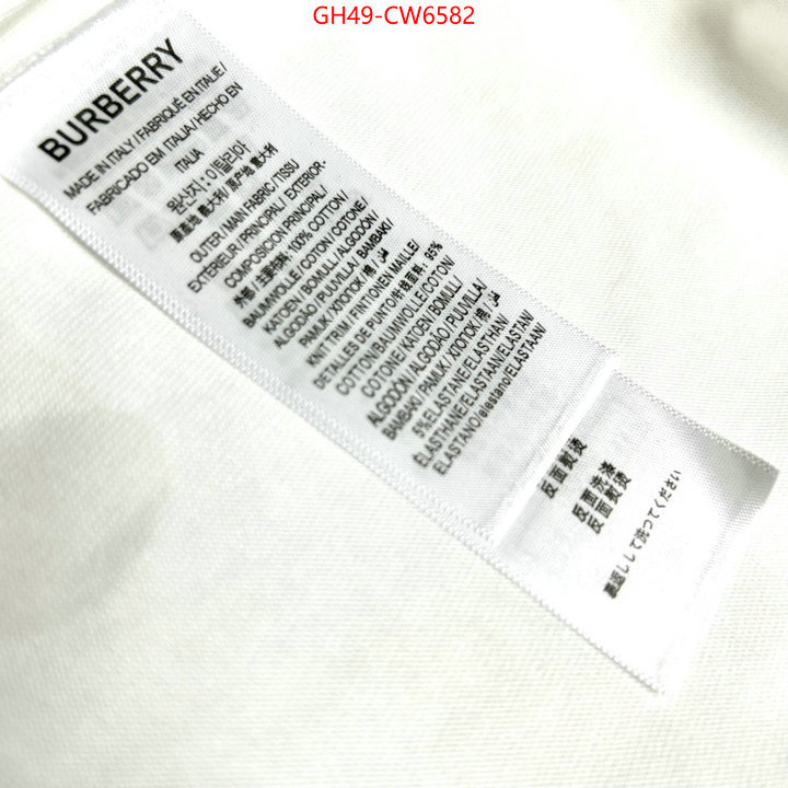 Clothing-Burberry,replica 1:1 high quality , ID: CW6582,$: 49USD