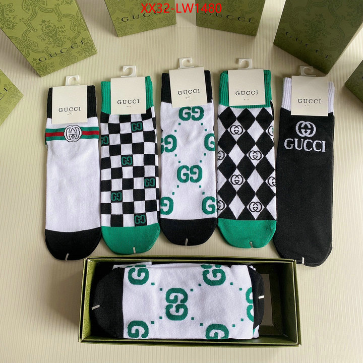 Sock-Gucci,shop the best high quality , ID: LW1480,$: 32USD