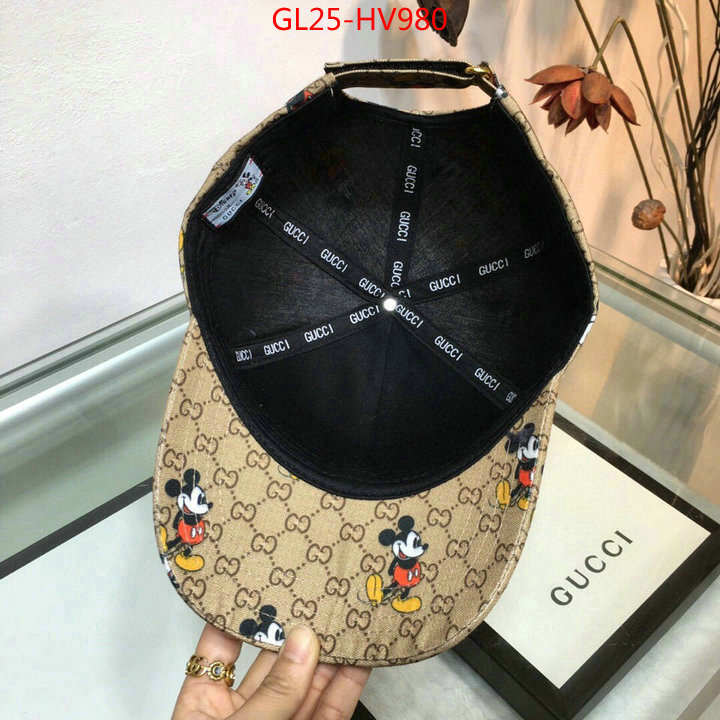 Cap (Hat)-Gucci,wholesale imitation designer replicas , ID: HV980,$: 25USD