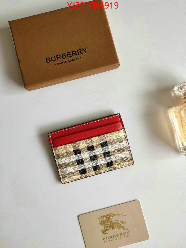 Burberry Bags(4A)-Wallet,best knockoff ,ID: TD4919,$: 39USD