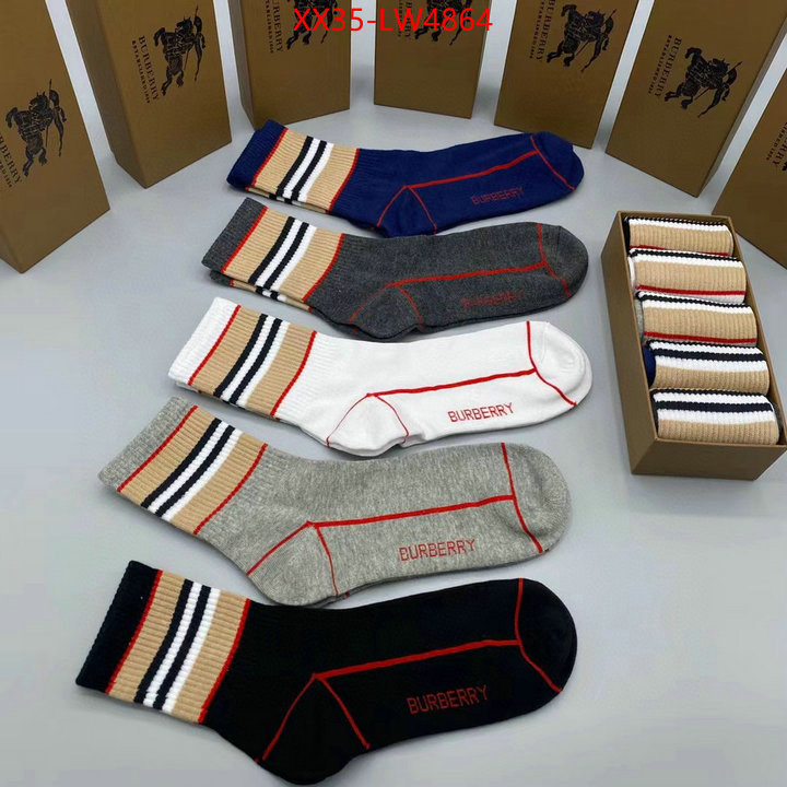 Sock-Burberry,buy aaaaa cheap , ID: LW4864,$: 35USD