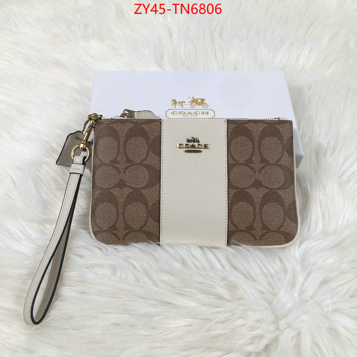 Coach Bags(4A)-Wallet,buy high quality cheap hot replica ,ID: TN6806,$: 45USD