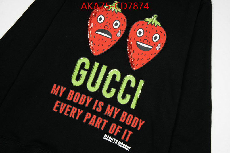 Clothing-Gucci,designer 7 star replica , ID: CD7874,$: 75USD