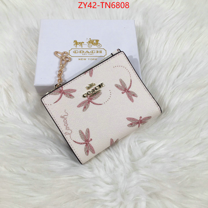 Coach Bags(4A)-Wallet,customize the best replica ,ID: TN6808,$: 42USD