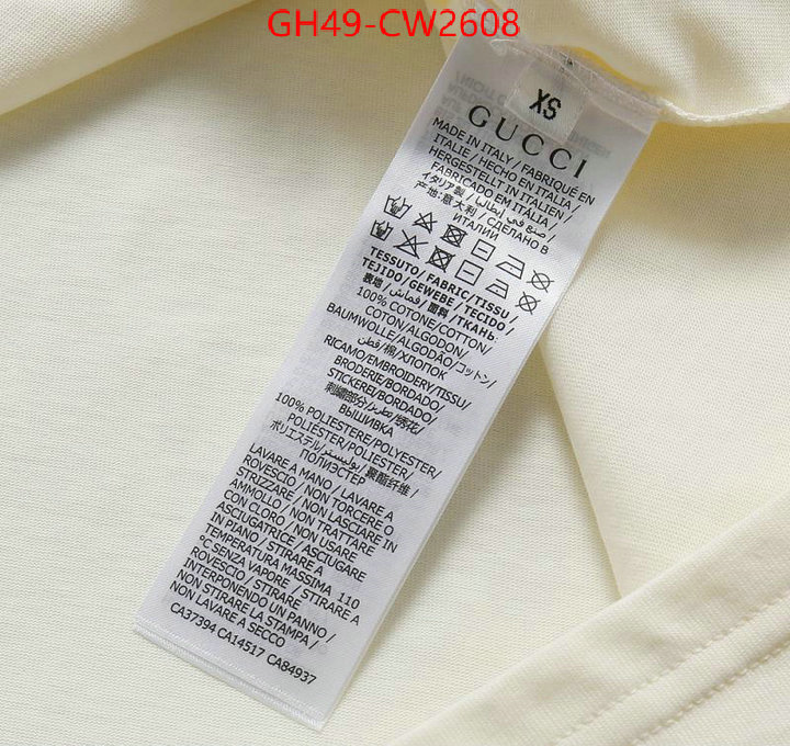 Clothing-Gucci,how quality , ID: CW2608,$: 49USD