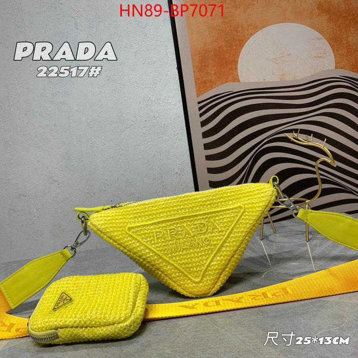 Prada Bags(4A)-Triangle,mirror copy luxury ,ID: BP7071,$: 89USD