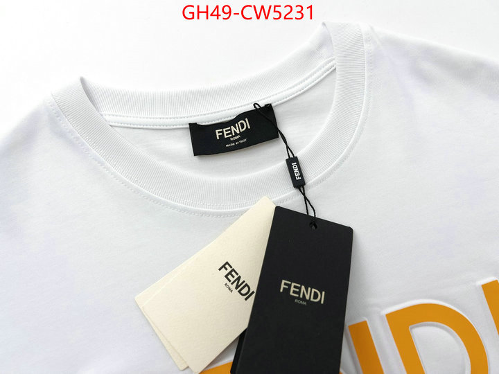 Clothing-Fendi,the best quality replica , ID: CW5231,$: 49USD