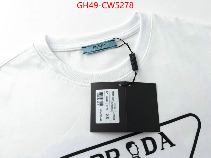 Clothing-Prada,high quality replica , ID: CW5278,$: 49USD