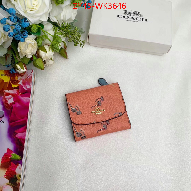Coach Bags(4A)-Wallet,online sale ,ID: WK3646,$:45USD
