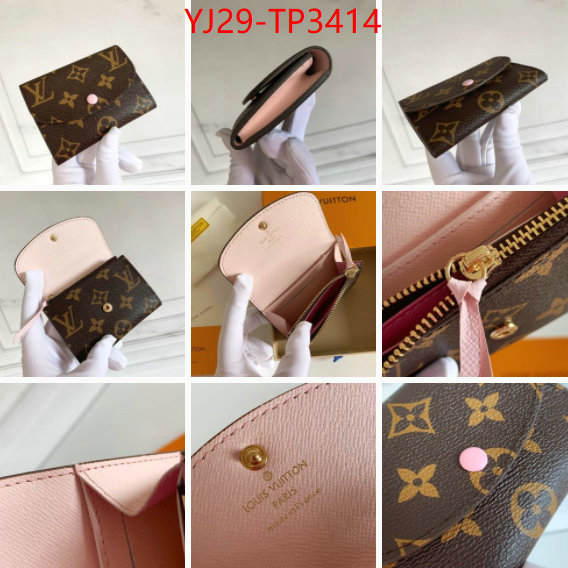 LV Bags(4A)-Wallet,ID: TP3414,$: 29USD