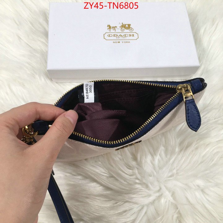 Coach Bags(4A)-Wallet,high quality aaaaa replica ,ID: TN6805,$: 45USD