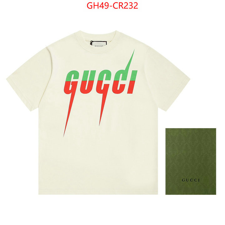 Clothing-Gucci,buy luxury 2023 , ID: CR232,$: 49USD