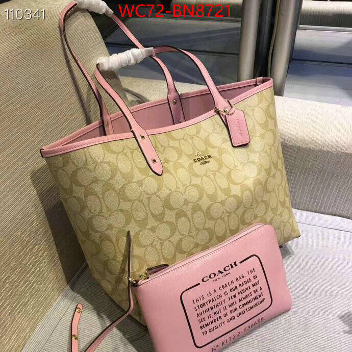 Coach Bags(4A)-Tote-,the highest quality fake ,ID: BN8721,$: 72USD