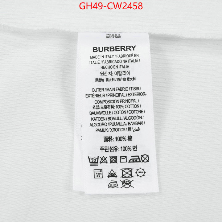 Clothing-Burberry,designer fake , ID: CW2458,$: 49USD