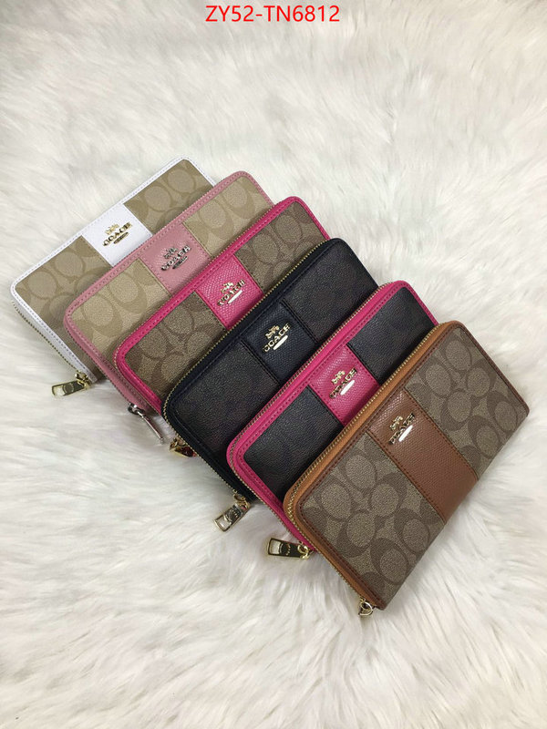 Coach Bags(4A)-Wallet,best capucines replica ,ID: TN6812,$: 52USD