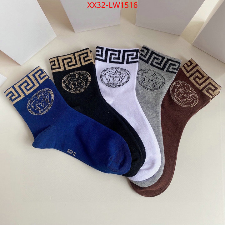 Sock-Versace,best quality designer , ID: LW1516,$: 32USD