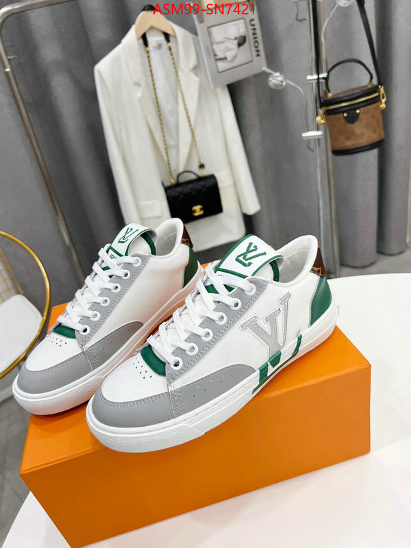 Women Shoes-LV,top perfect fake , ID: SN7421,$: 99USD