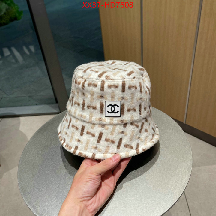 Cap (Hat)-Chanel,high quality designer , ID: HD7608,$: 37USD
