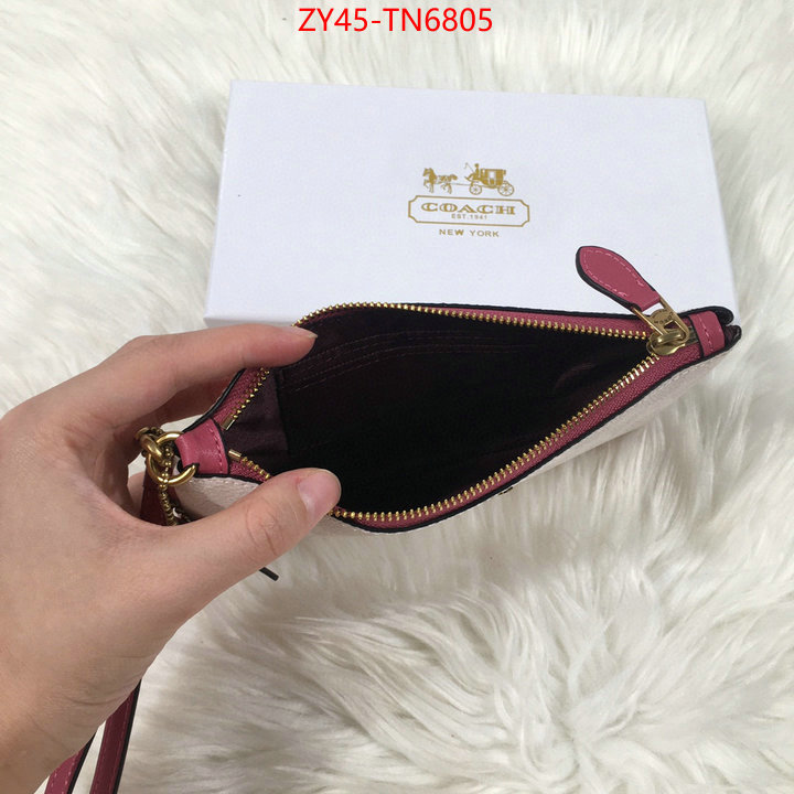 Coach Bags(4A)-Wallet,high quality aaaaa replica ,ID: TN6805,$: 45USD