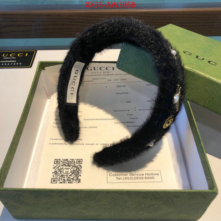 Hair band-Gucci,high quality replica , ID: AW3958,$: 35USD