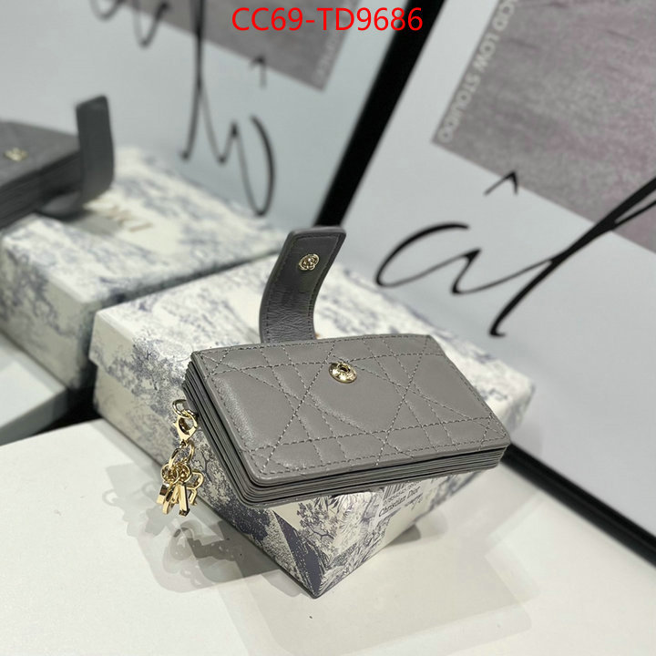 Dior Bags(TOP)-Wallet-,ID: TD9686,$: 69USD