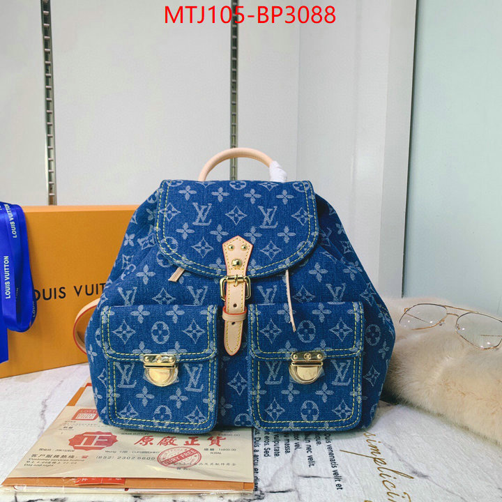 LV Bags(4A)-Backpack-,perfect quality designer replica ,ID: BP3088,$: 105USD