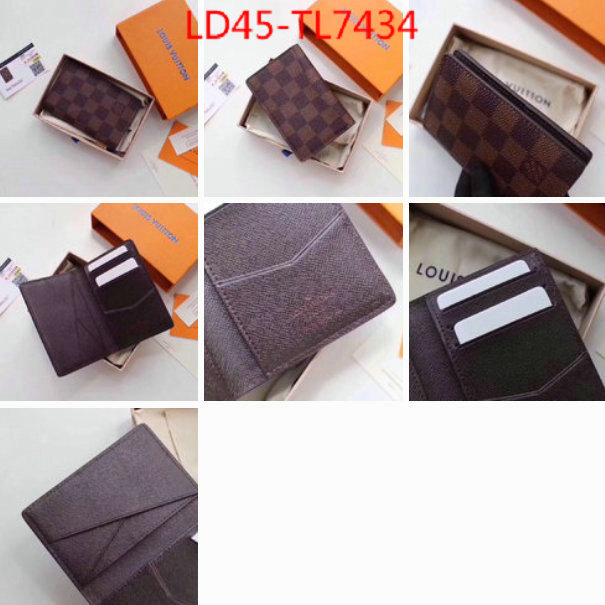 LV Bags(TOP)-Wallet,ID: TL7434,$: 45USD