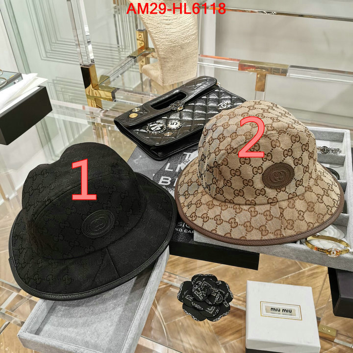 Cap (Hat)-Gucci,designer wholesale replica , ID: HL6118,$: 29USD