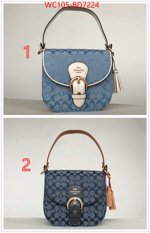 Coach Bags(4A)-Diagonal,only sell high-quality ,ID: BD7224,$: 105USD