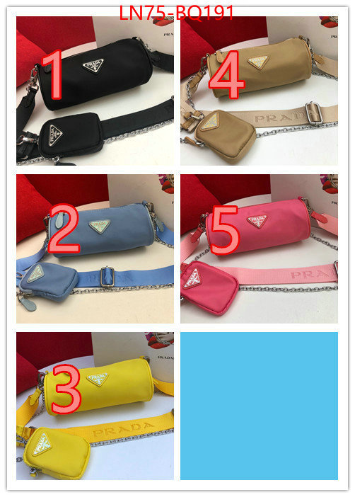 Prada Bags(4A)-Diagonal-,2023 perfect replica designer ,ID: BQ191,$: 75USD