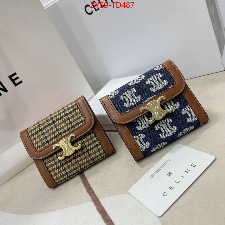 CELINE Bags(4A)-Wallet,outlet 1:1 replica ,ID: TD487,$: 59USD