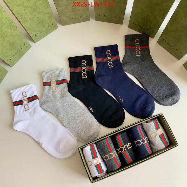 Sock-Gucci,we provide top cheap aaaaa , ID: LW1457,$: 29USD