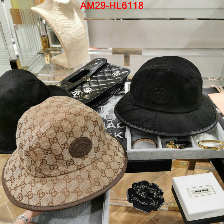 Cap (Hat)-Gucci,designer wholesale replica , ID: HL6118,$: 29USD