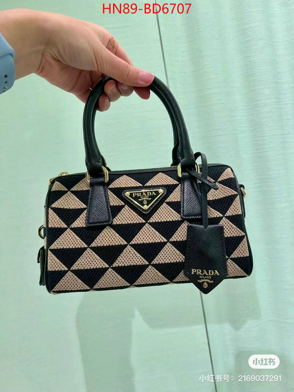 Prada Bags(4A)-Diagonal-,mirror copy luxury ,ID: BD6707,$: 89USD