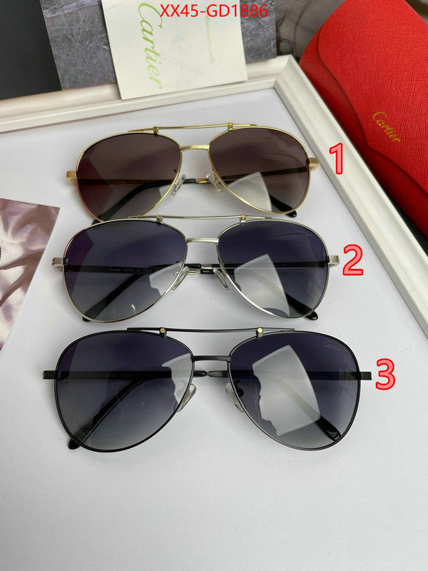 Glasses-Cartier,2023 replica wholesale cheap sales online , ID: GD1886,$: 45USD