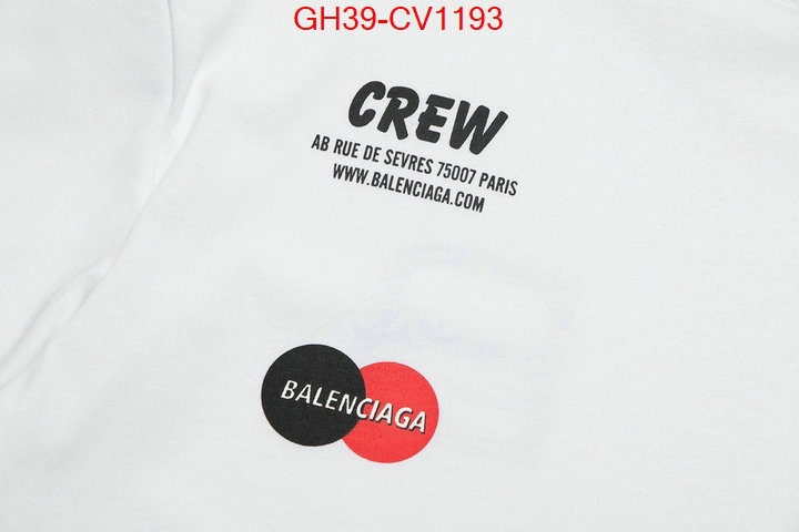 Clothing-Balenciaga,2023 aaaaa replica customize , ID: CV1193,$: 39USD