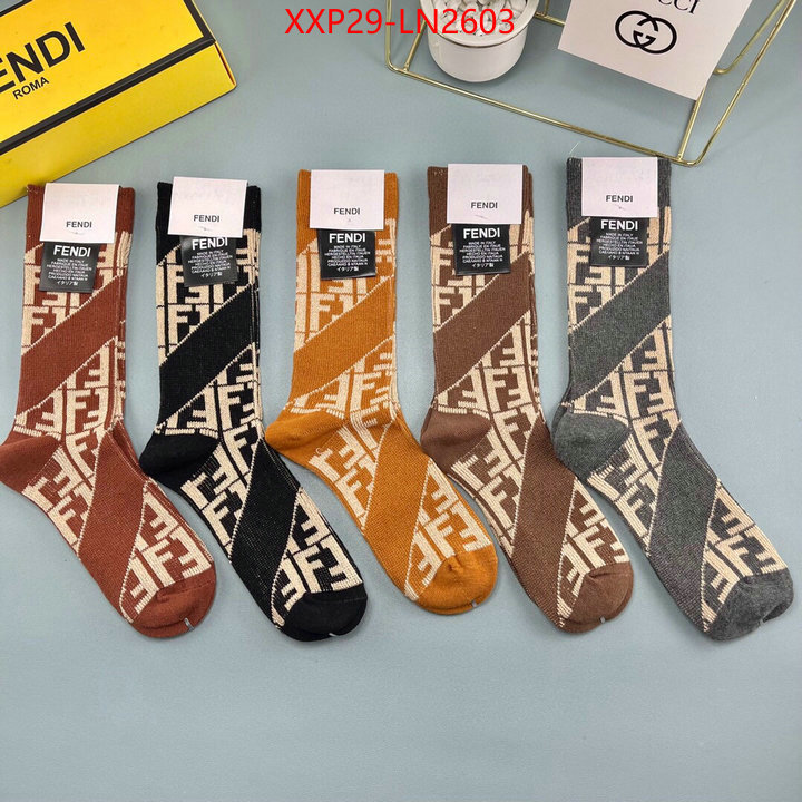 Sock-Fendi,good quality replica , ID: LN2603,$: 29USD