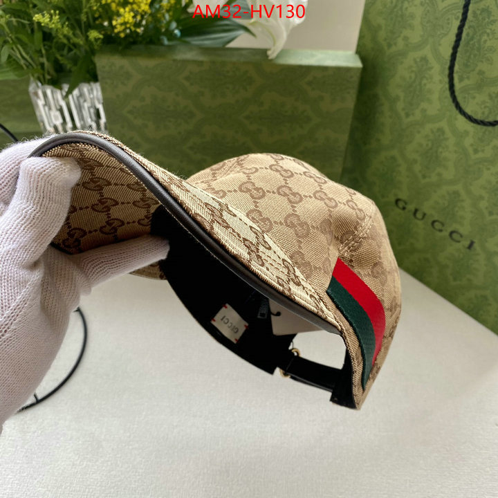 Cap (Hat)-Gucci,2023 replica wholesale cheap sales online , ID: HV130,$: 32USD