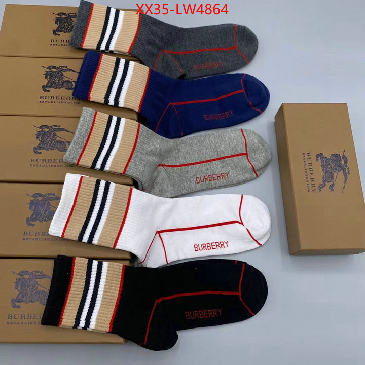 Sock-Burberry,buy aaaaa cheap , ID: LW4864,$: 35USD