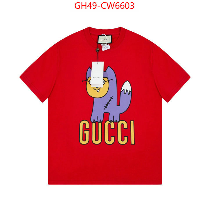 Clothing-Gucci,best luxury replica , ID: CW6603,$: 49USD