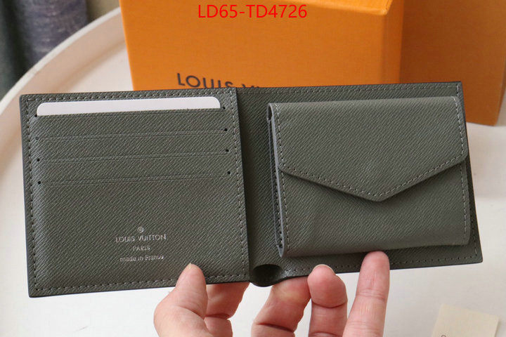 LV Bags(TOP)-Wallet,ID: TD4726,$: 65USD