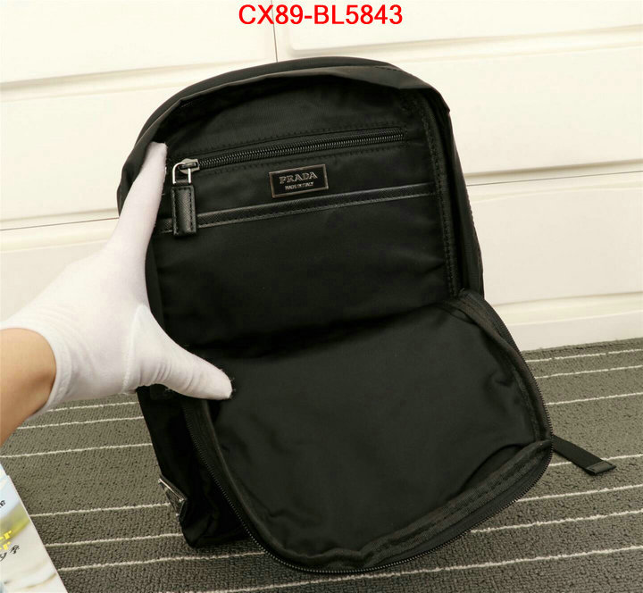 Prada Bags(4A)-Backpack-,top perfect fake ,ID: BL5843,$: 89USD