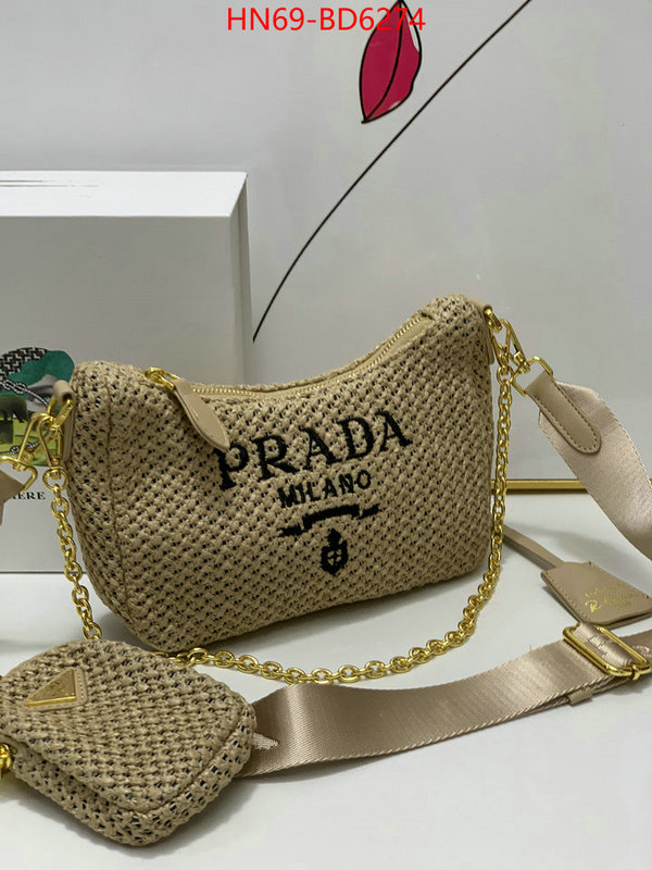 Prada Bags(4A)-Re-Edition 2005,best replica 1:1 ,ID: BD6274,$: 69USD