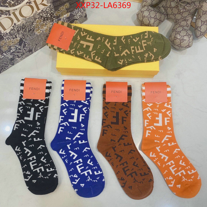 Sock-Fendi,high quality 1:1 replica , ID: LA6369,$: 32USD