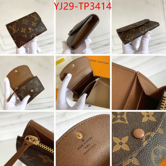 LV Bags(4A)-Wallet,ID: TP3414,$: 29USD