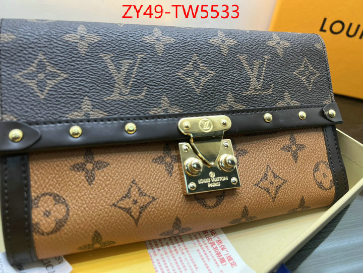 LV Bags(4A)-Wallet,what's the best place to buy replica ,ID: TW5533,$: 49USD