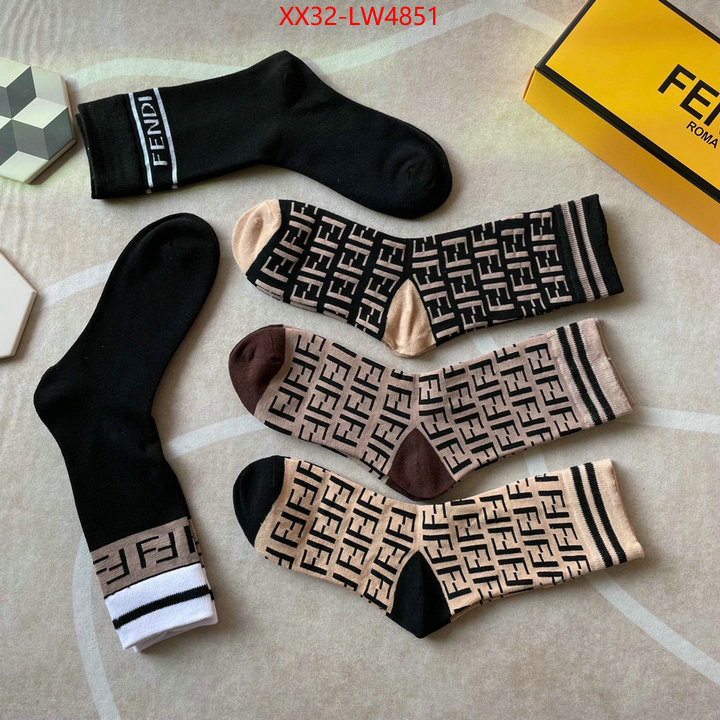 Sock-Fendi,aaaaa+ replica , ID: LW4851,$: 32USD