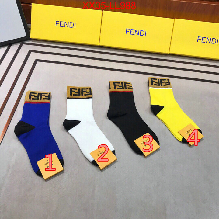 Sock-Fendi,high quality designer , ID: LL988,$:35USD